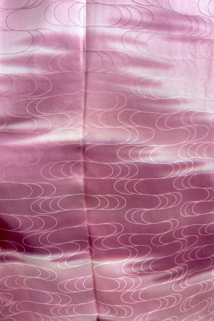 Vintage Orchid Pink Ombre Silk Kimono Robe-ThisBlueBird