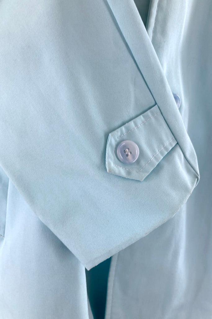 Vintage Pastel Blue Spring Overcoat Raincoat-ThisBlueBird