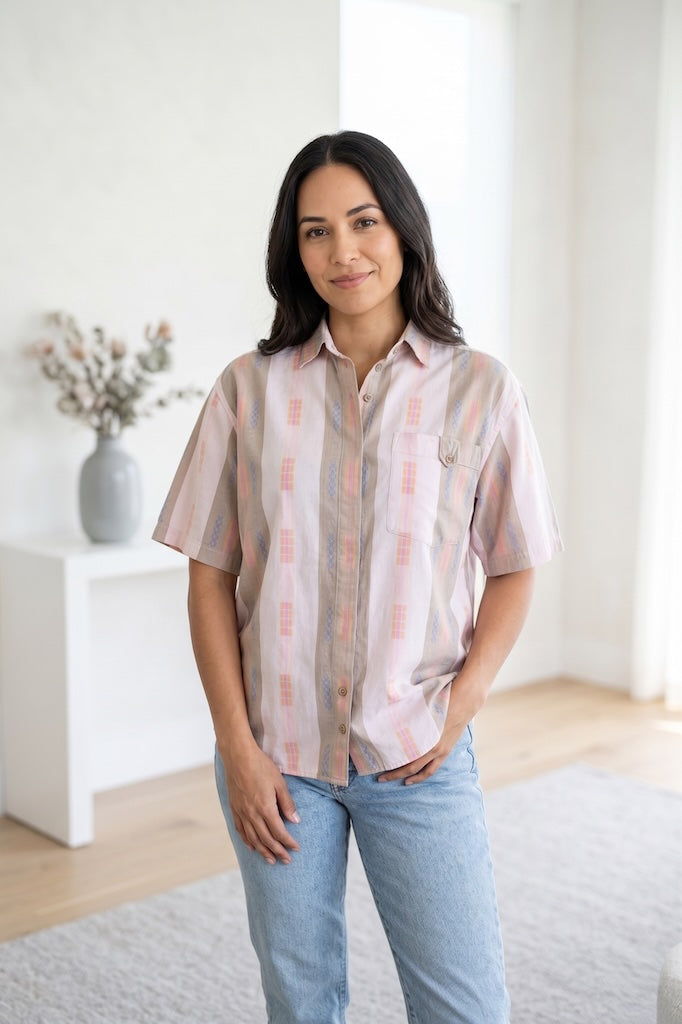 Vintage Pastel Cotton Shirt-ThisBlueBird