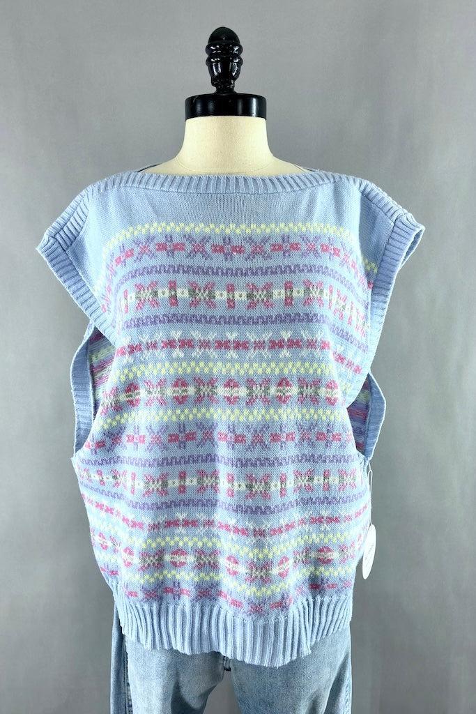 Vintage Pastel Fair Isle Sweater-ThisBlueBird