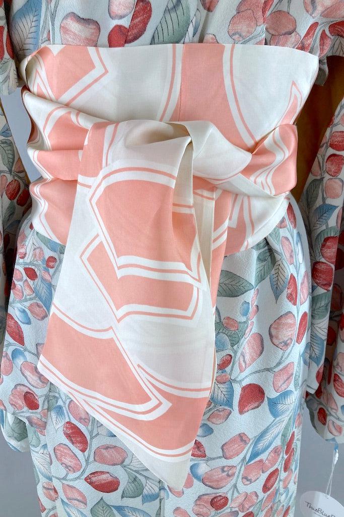 Vintage Pastel Wisteria Silk Kimono-ThisBlueBird