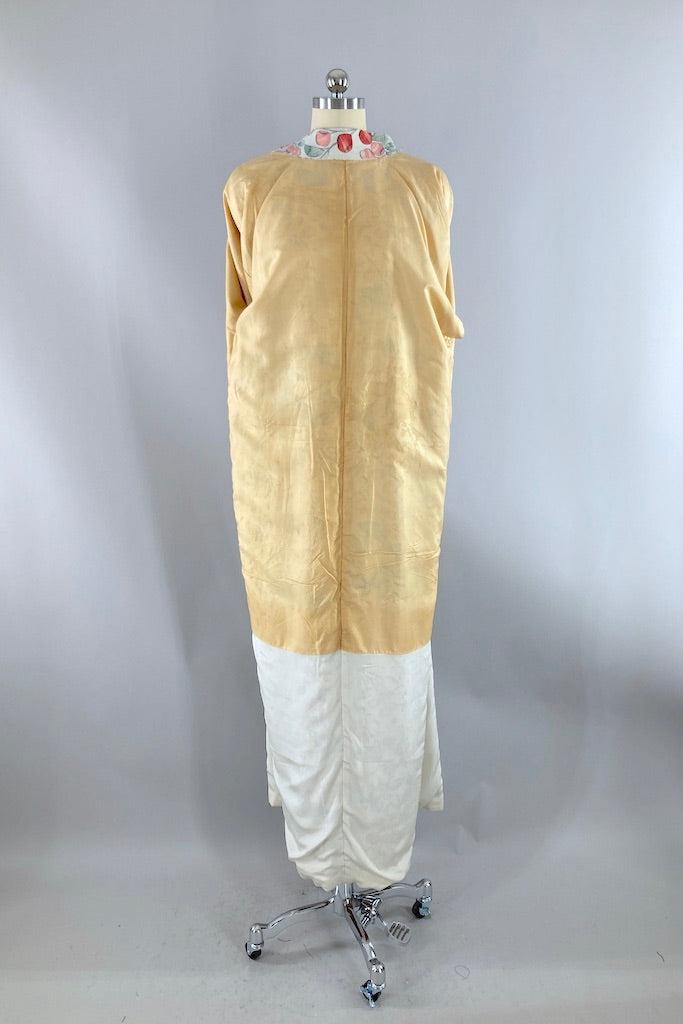 Vintage Pastel Wisteria Silk Kimono-ThisBlueBird