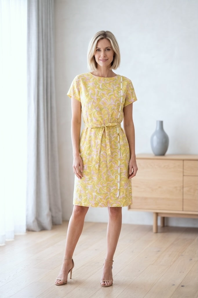 Vintage Pastel Yellow Day Dress-ThisBlueBird