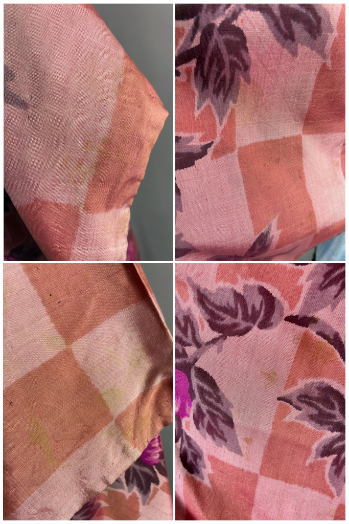 Vintage Peony Meisen Silk Kimono Cardigan-ThisBlueBird