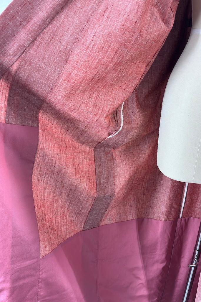 Vintage Pepppermint Pink Raw Silk Kimono-ThisBlueBird