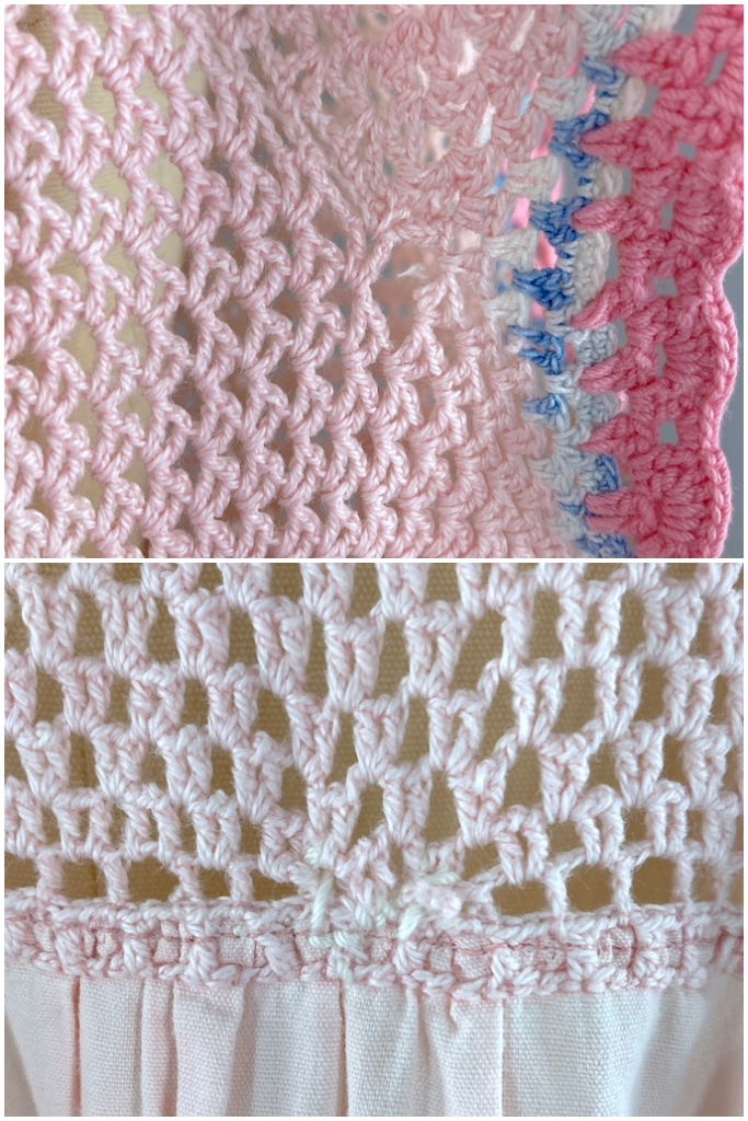 Vintage Pink Crochet Cotton Dress-ThisBlueBird