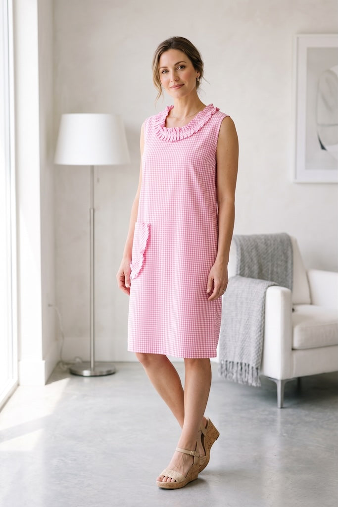 Vintage Pink Gingham Sundress-ThisBlueBird
