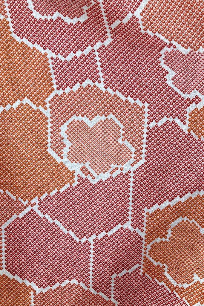 Vintage Pink &amp; Orange Abstract Print Kimono-ThisBlueBird