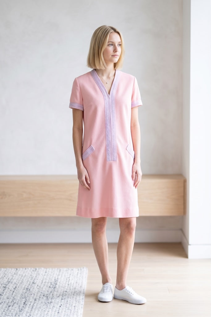 Vintage Pink Sacony Scooter Dress-ThisBlueBird