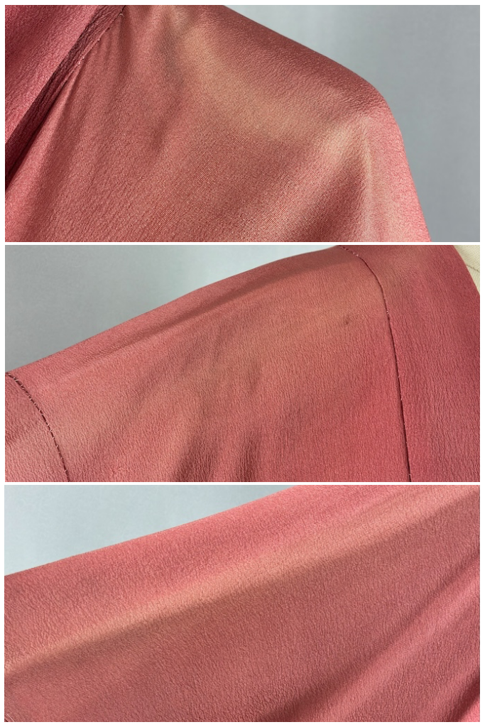 Vintage Pink Terra Cotta Silk Kimono Cardigan-ThisBlueBird