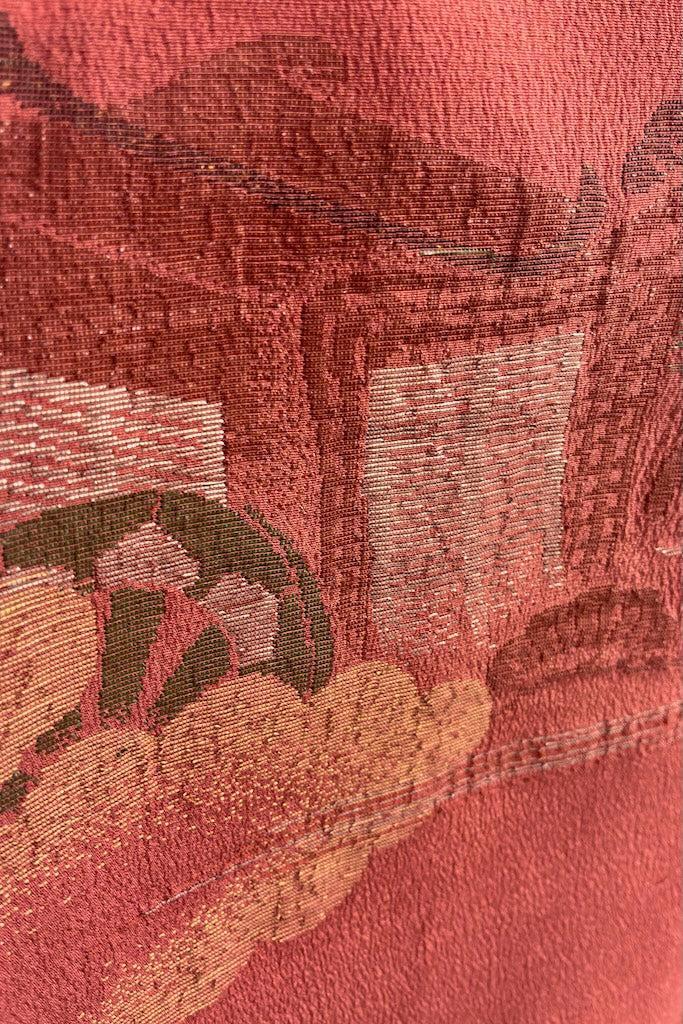 Vintage Pink Terra Cotta Silk Kimono Cardigan-ThisBlueBird