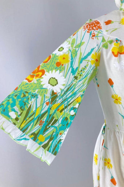 Vintage Preppy Floral Lounging Robe-ThisBlueBird