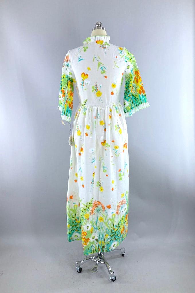 Vintage Preppy Floral Lounging Robe-ThisBlueBird