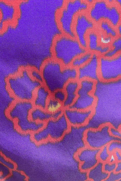 Vintage Purple and Rust Floral Kimono-ThisBlueBird