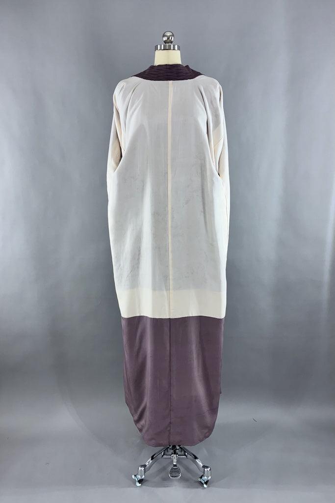 Vintage Purple Metallic Silk Kimono-ThisBlueBird