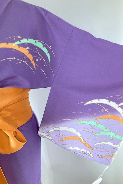 Vintage Purple Mint Abstract Kimono-ThisBlueBird