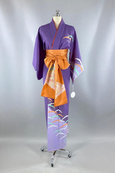 Vintage Purple Mint Abstract Kimono-ThisBlueBird