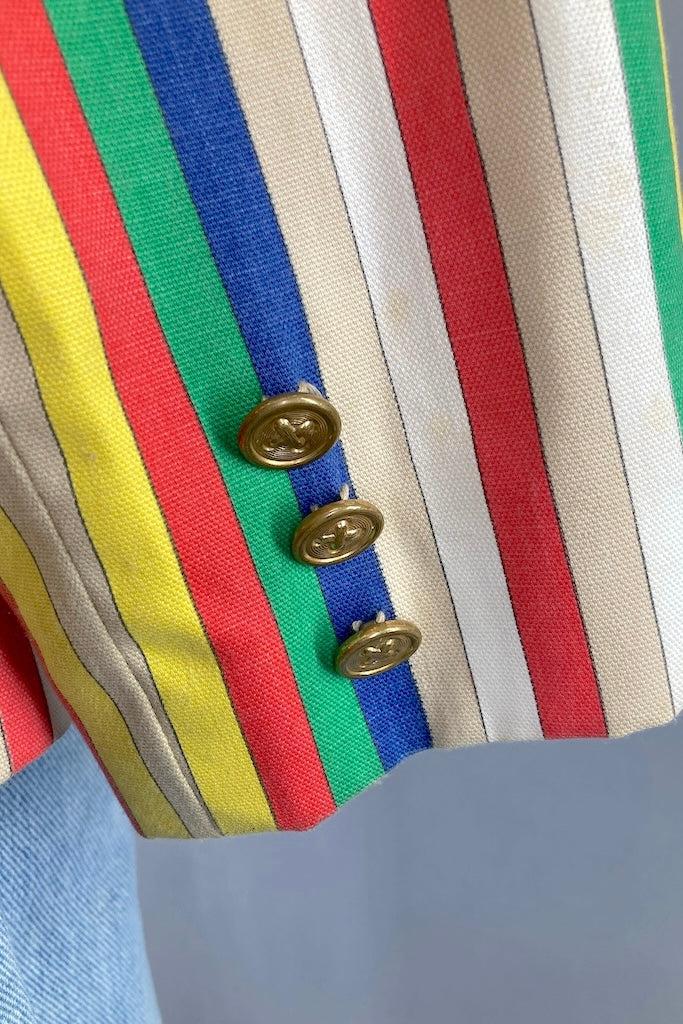 Vintage Rainbow Stripe Blazer-ThisBlueBird