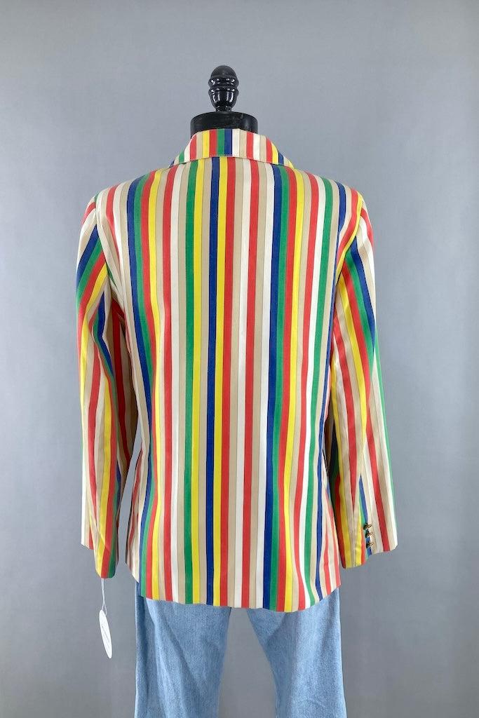 Vintage Rainbow Stripe Blazer-ThisBlueBird