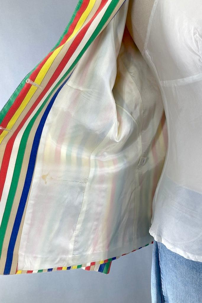 Vintage Rainbow Stripe Blazer-ThisBlueBird