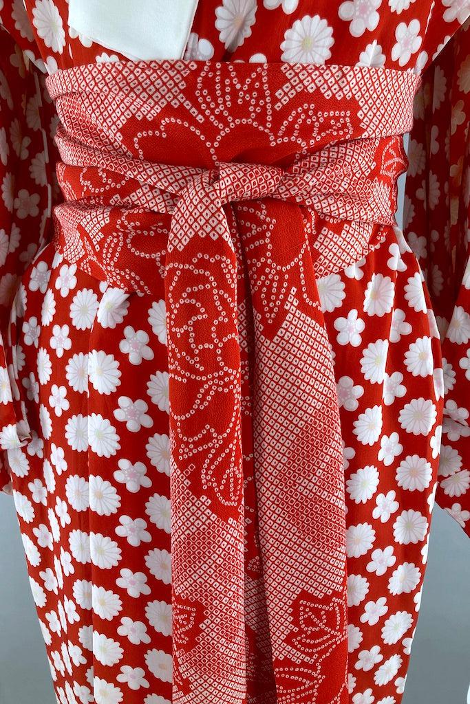 Vintage Red Daisy Kimono-ThisBlueBird