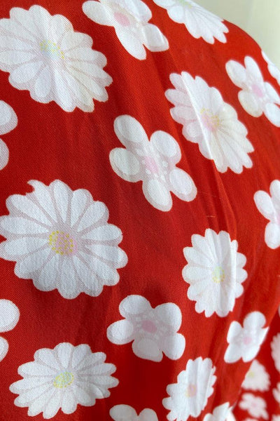 Vintage Red Daisy Kimono-ThisBlueBird