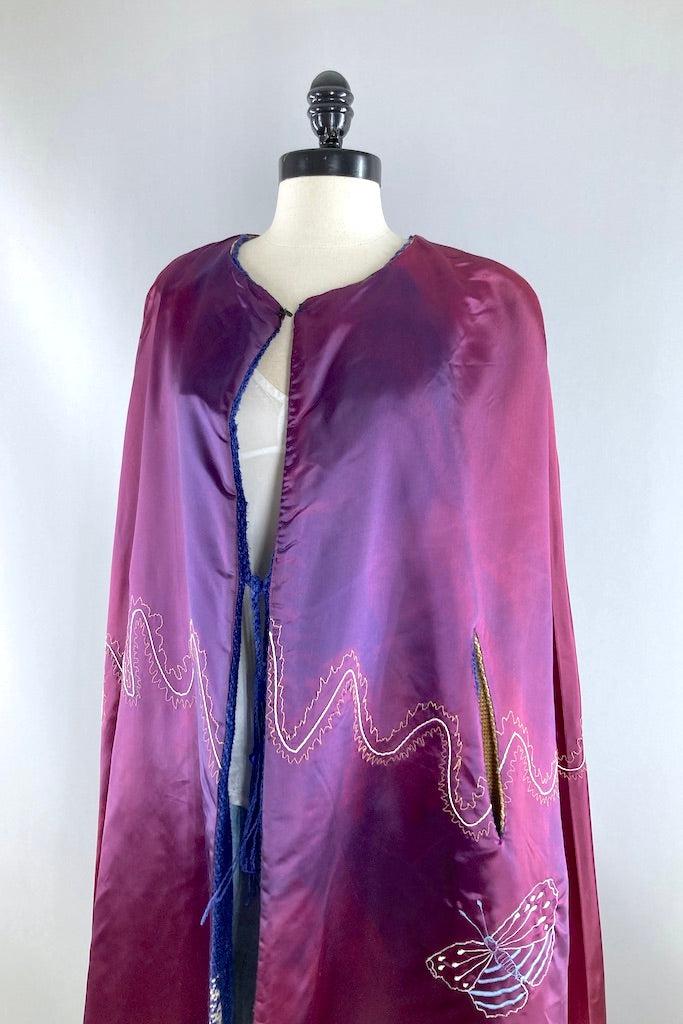 Vintage Reversible Embroidered Cape-ThisBlueBird