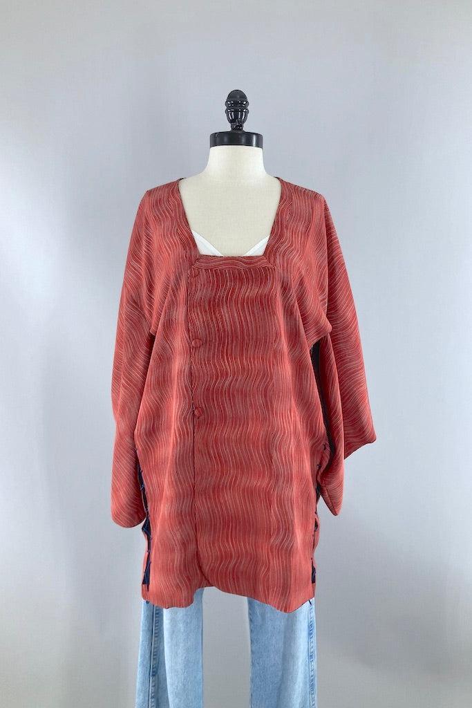 Vintage Reversible Silk Kimono Jacket-ThisBlueBird