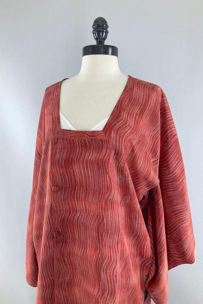 Vintage Reversible Silk Kimono Jacket-ThisBlueBird