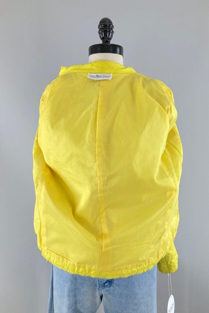 Vintage Saks Fifth Ave Yellow Quilted Jacket-ThisBlueBird