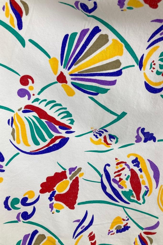 Vintage Seashell Print 80s Skirt-ThisBlueBird