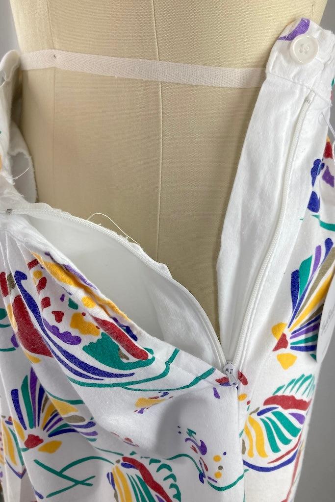 Vintage Seashell Print 80s Skirt-ThisBlueBird