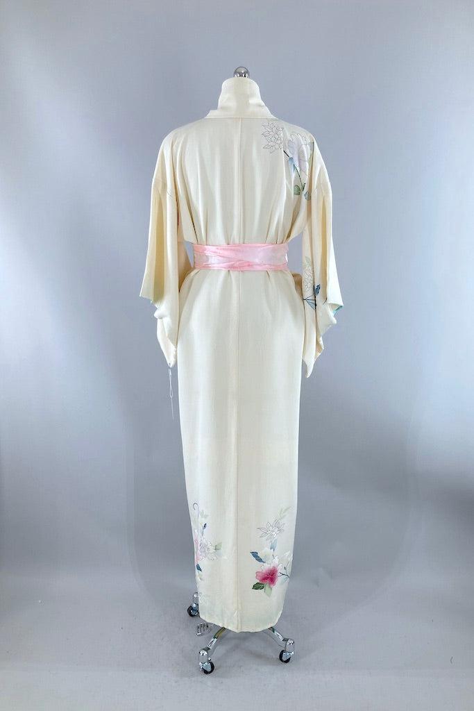 Vintage Silk Peony Kimono-ThisBlueBird