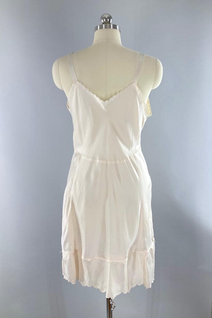 Vintage Silky Pale Pink Full Slip-ThisBlueBird