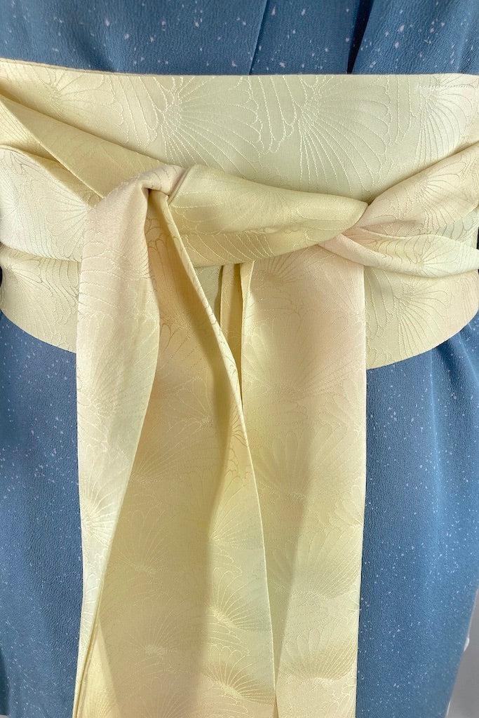 Vintage Slate Blue Gray Kimono-ThisBlueBird