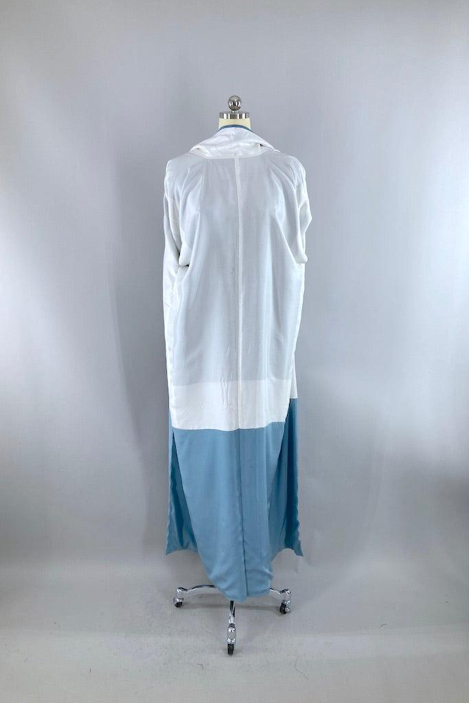 Vintage Slate Blue Gray Kimono-ThisBlueBird