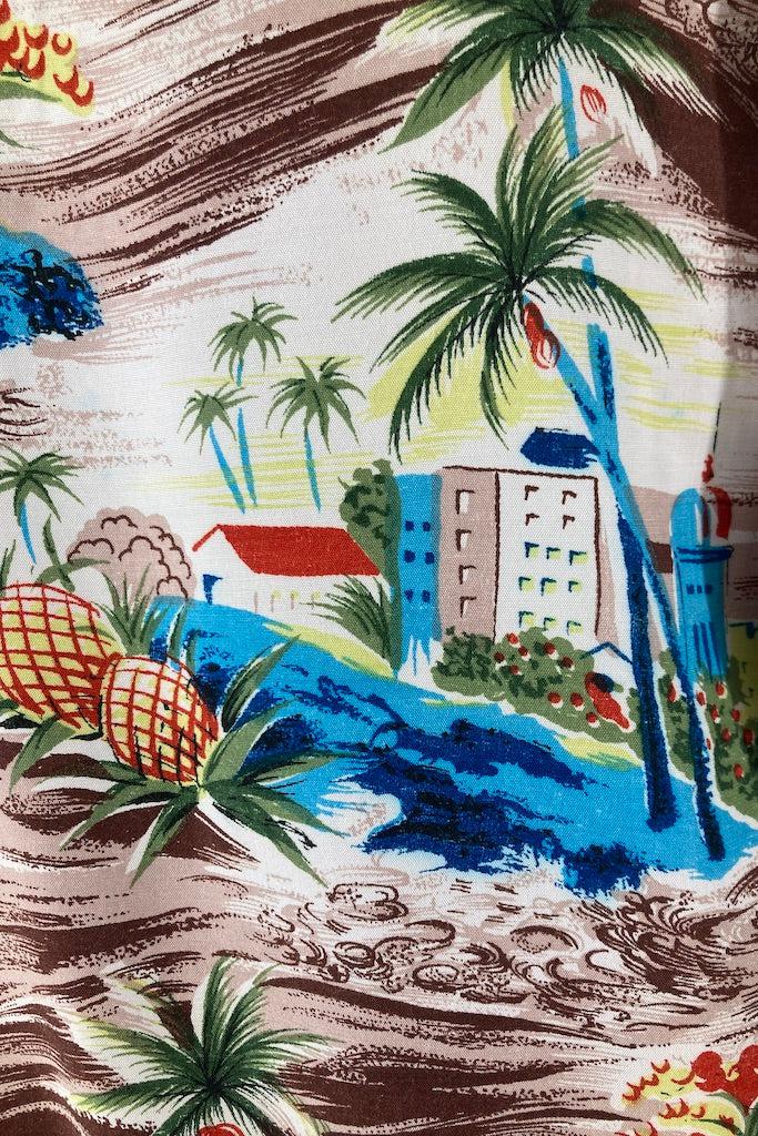 Vintage South Pacific Hawaiian Print Shirt-ThisBlueBird