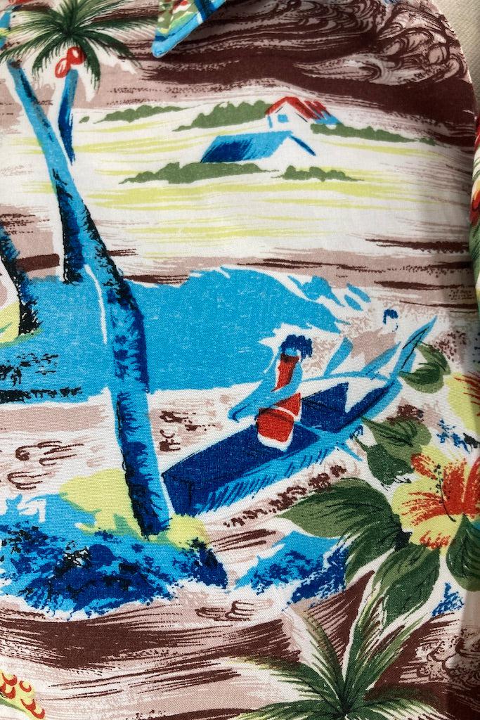 Vintage South Pacific Hawaiian Print Shirt-ThisBlueBird