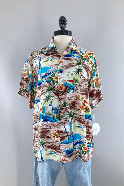 Vintage South Pacific Hawaiian Print Shirt-ThisBlueBird