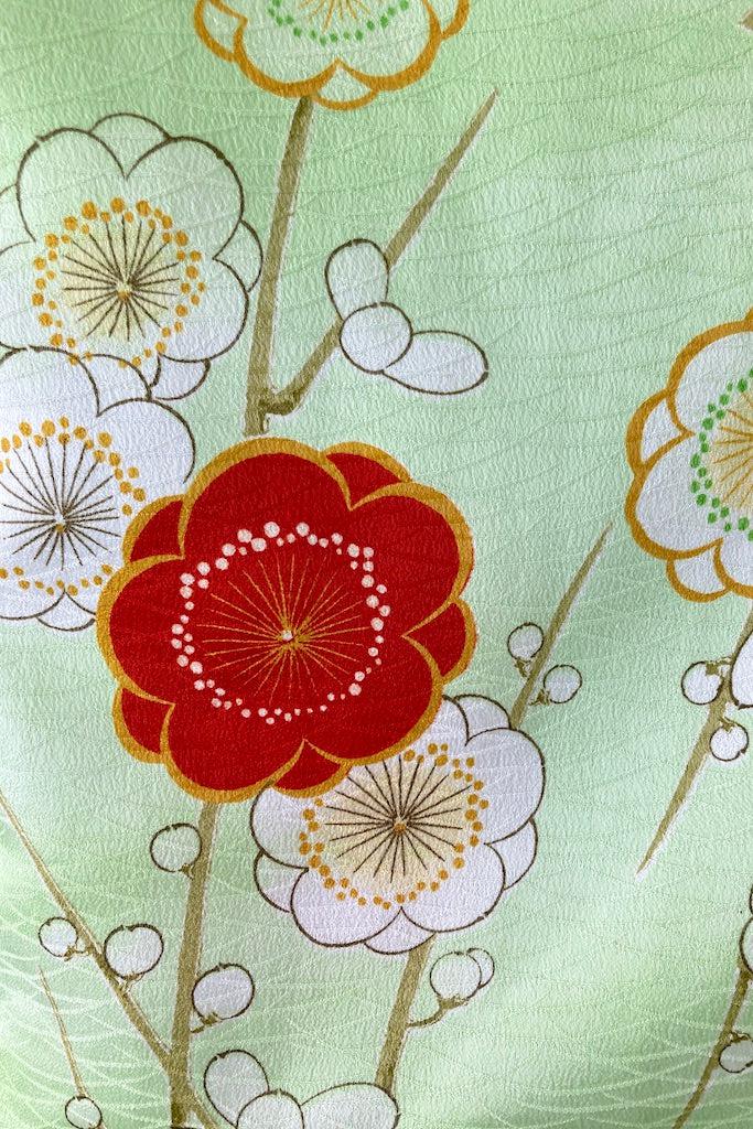 Vintage Spring Green Floral Kimono-ThisBlueBird