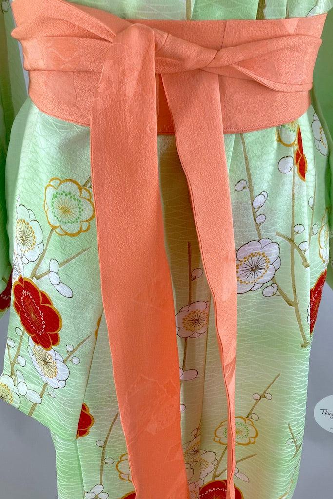 Vintage Spring Green Floral Kimono-ThisBlueBird