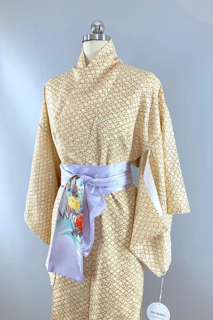 Vintage Tiny Fans Kimono Robe-ThisBlueBird
