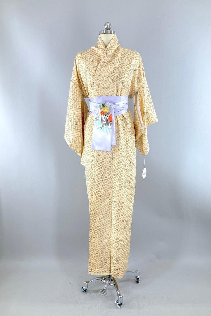 Vintage Tiny Fans Kimono Robe-ThisBlueBird