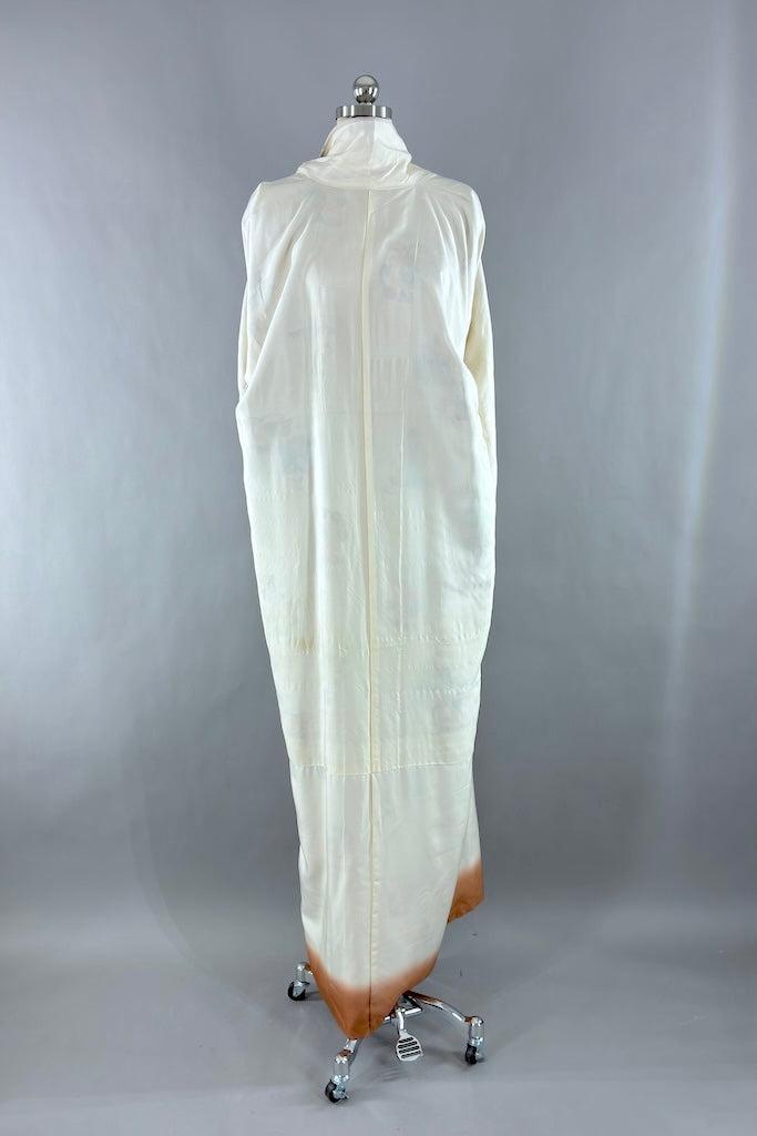 Vintage Traditional Print Silk Kimono-ThisBlueBird