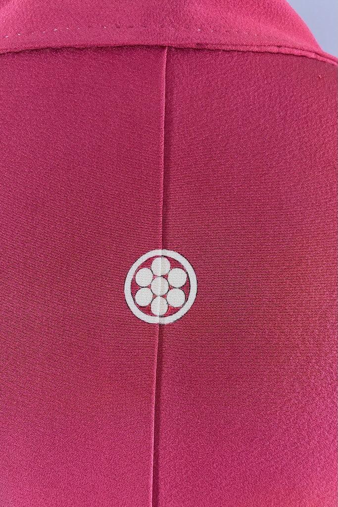 Vintage Watermelon Red Silk Kimono-ThisBlueBird