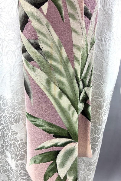 Vintage White Silk Kimono Robe-ThisBlueBird