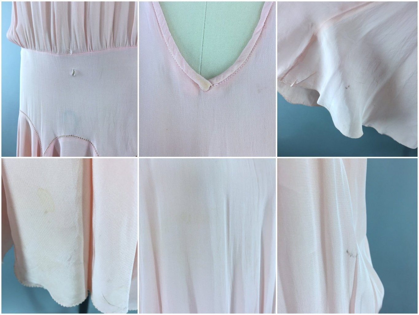 silk flat crepe dresses 1920 1920s Vintage Pastel Pink Silk Crepe Dress