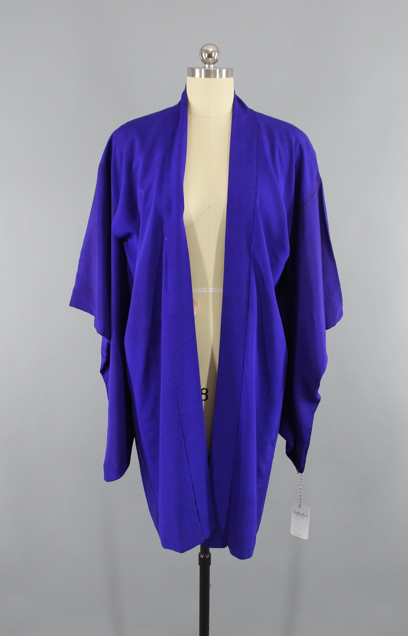 1920s Vintage Silk Haori Kimono Jacket Cardigan / Royal Blue - ThisBlueBird