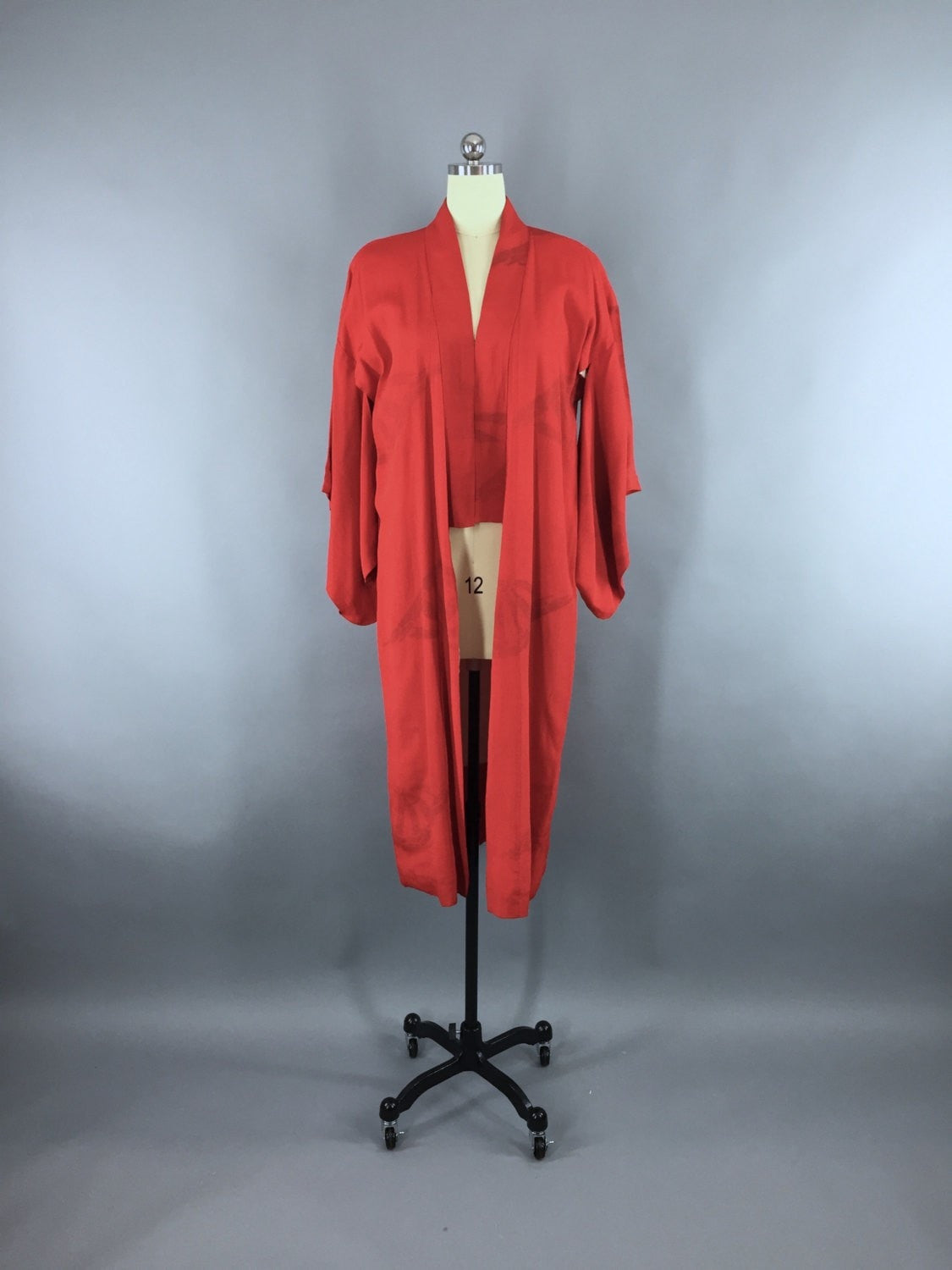 1930s Vintage Silk Kimono Robe / Japanese Red Sun - ThisBlueBird