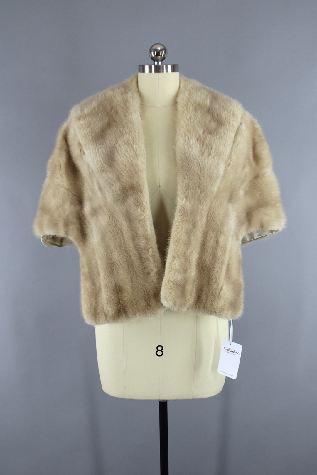 1940s Blonde Mink Vintage Fur Stole Shawl Wrap - ThisBlueBird